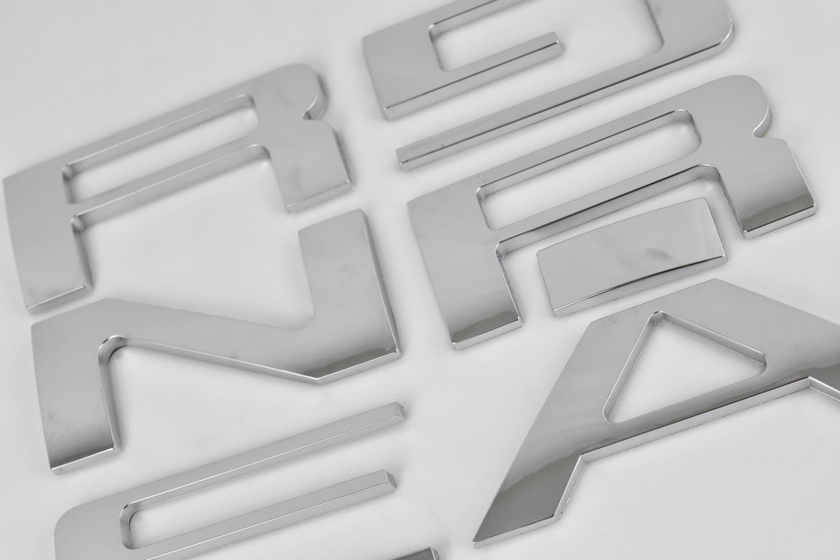 Chrome Raised Tailgate Insert Letters Tailgate Letters Insert Plastic ABS Badge Fits 2024 and up Ford Ranger Tailgate