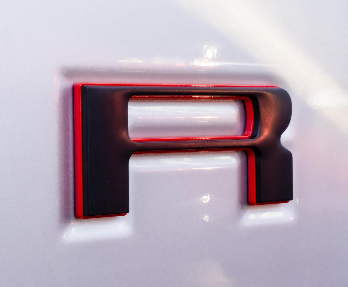 Black on Red outline Raised Tailgate Insert Letters Tailgate Letters Insert Plastic ABS Badge Fits 2019-2023 Ford Ranger Tailgate