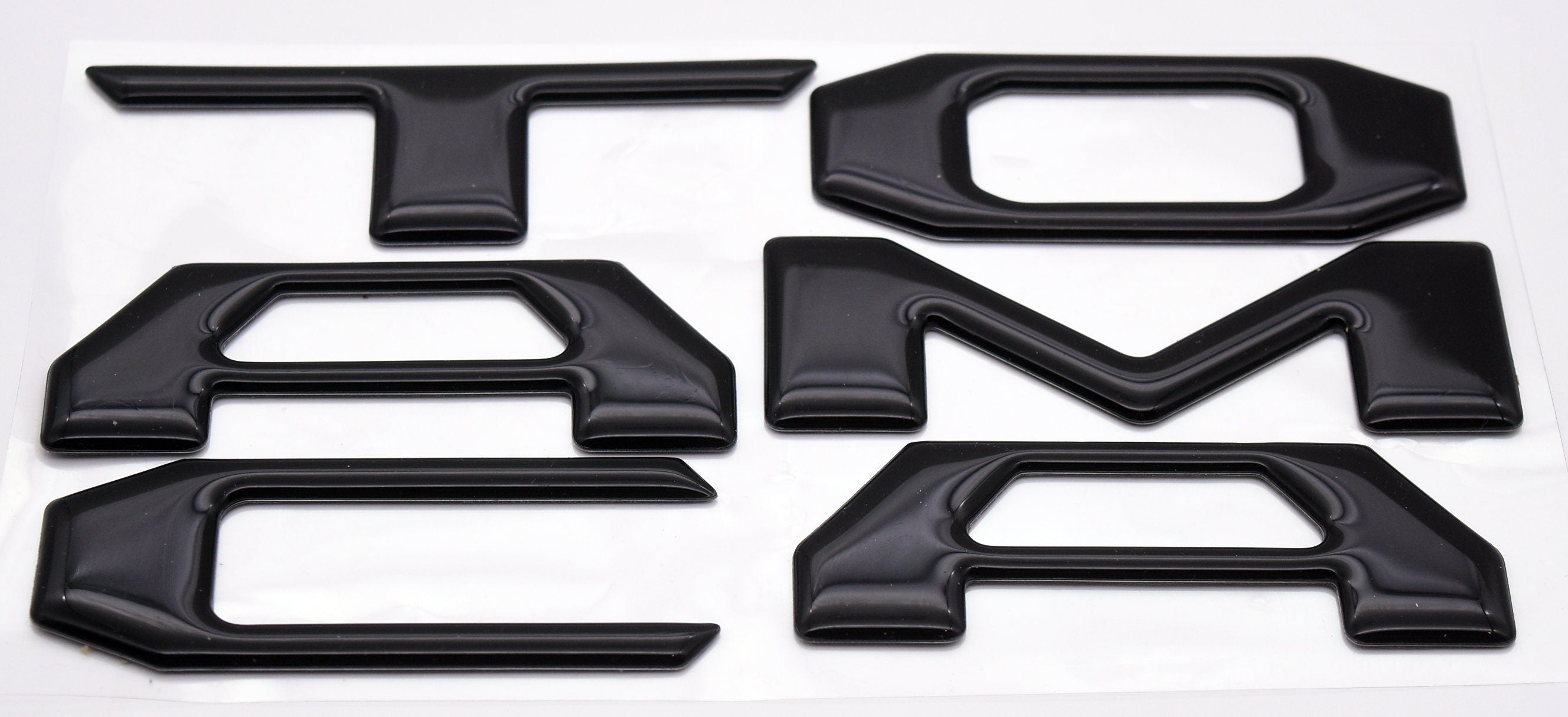 Domed Tailgate Letters compatible with Toyota Tacoma 2016-2021 Raised 3D Domed Sticker Inserts