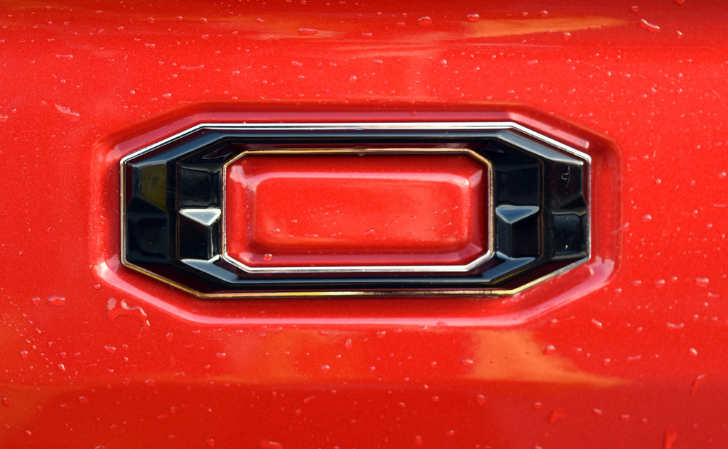 Black with Chrome Outline Raised Tailgate Insert Letters Tailgate Letters Insert Plastic ABS Badge Fits 2016-2023 Toyota Tacoma