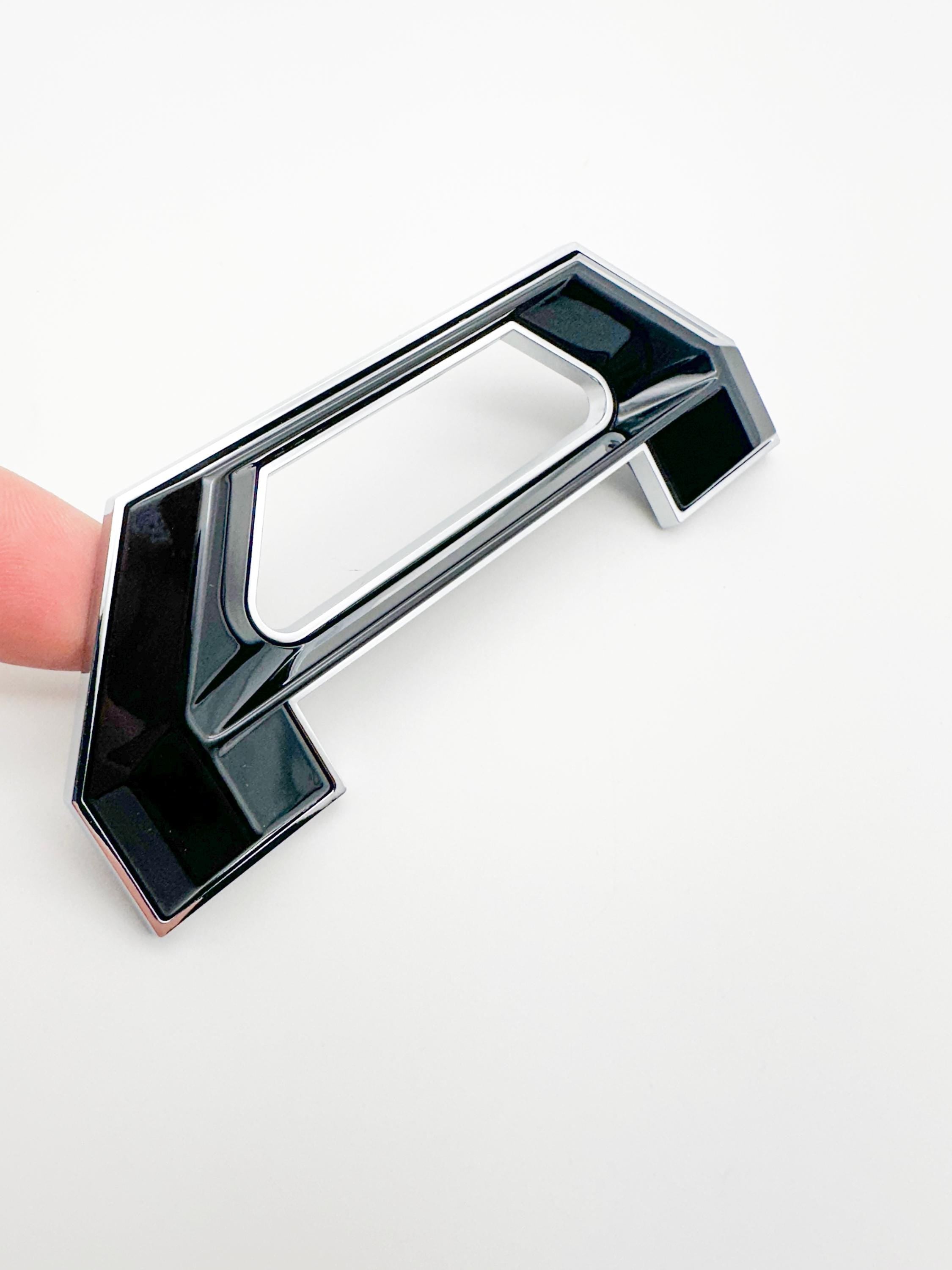 Black with Chrome outline Raised Tailgate Insert Letters Tailgate Letters Insert Plastic ABS Badge Fits 2024-2025 Toyota Tacoma