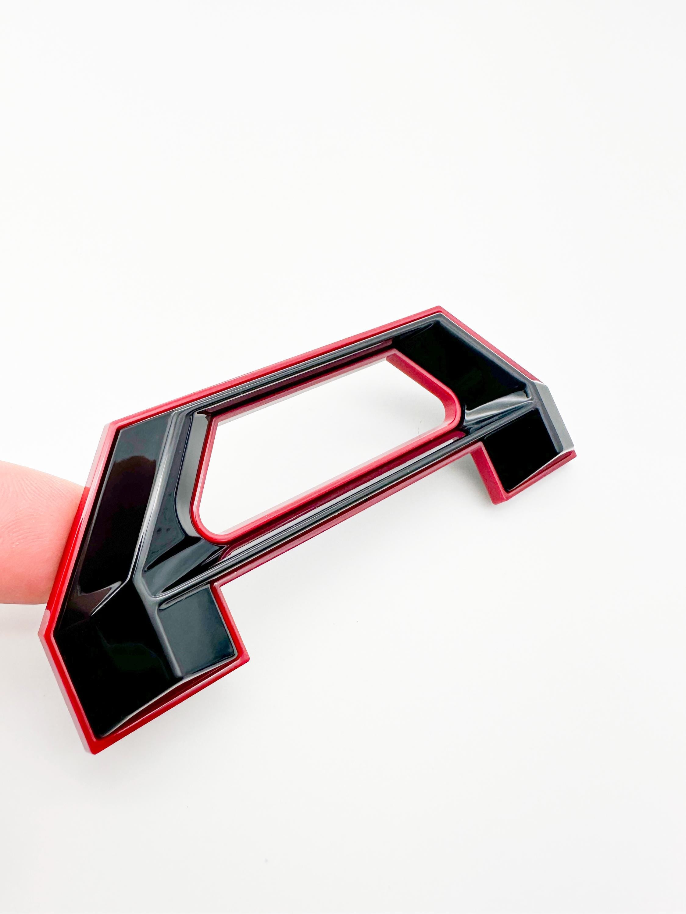 Black with red outline Raised Tailgate Insert Letters Tailgate Letters Insert Plastic ABS Badge Fits 2024-2025 Toyota Tacoma