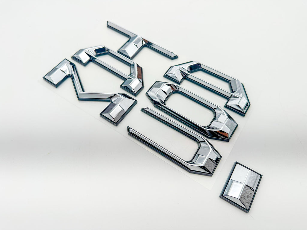 Chrome with Black outline Raised Tailgate Insert Letters Tailgate Letters Insert Plastic ABS Badge Fits 2024-2025 Toyota Tacoma