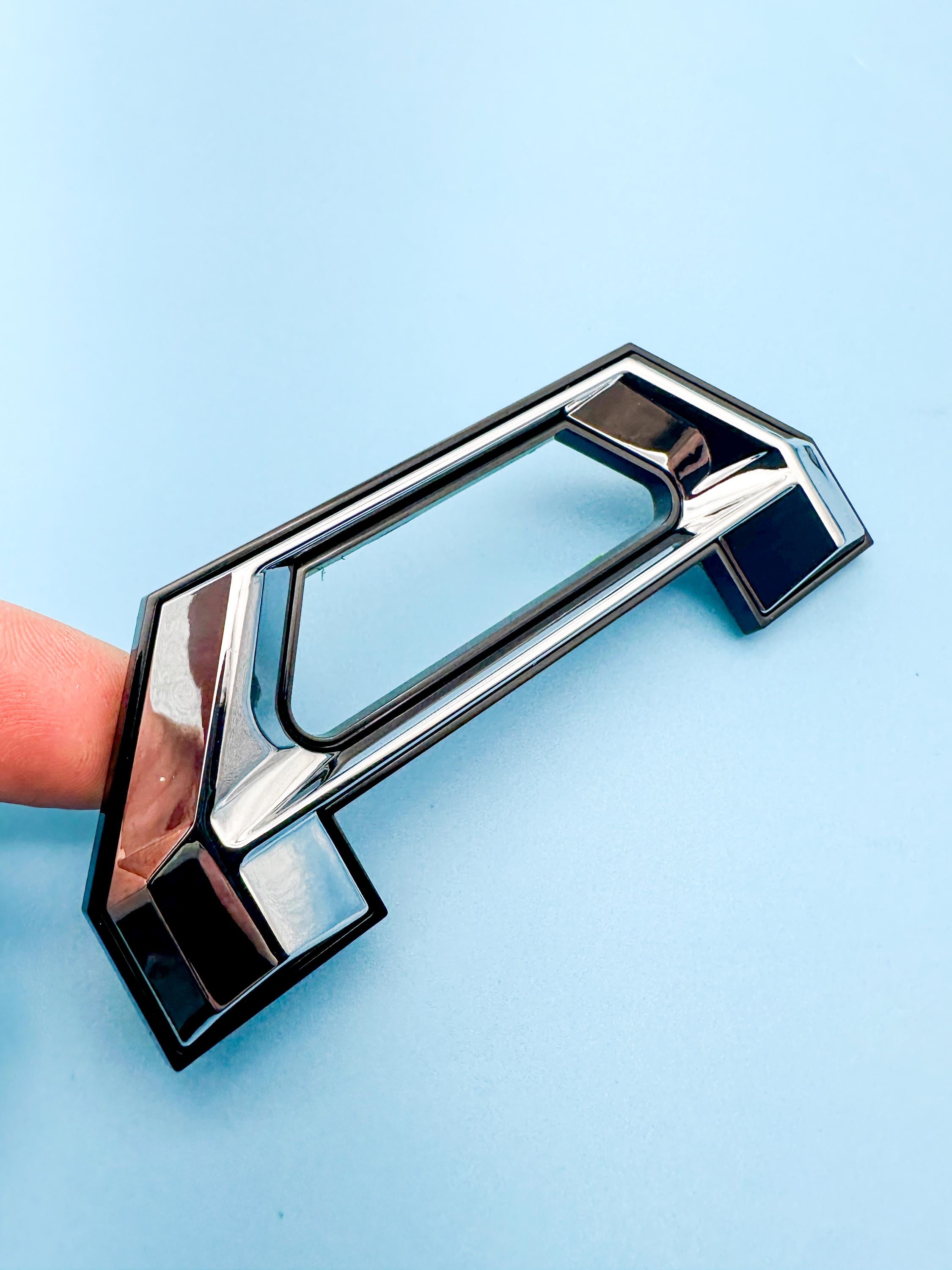 Chrome with Black outline Raised Tailgate Insert Letters Tailgate Letters Insert Plastic ABS Badge Fits 2024-2025 Toyota Tacoma