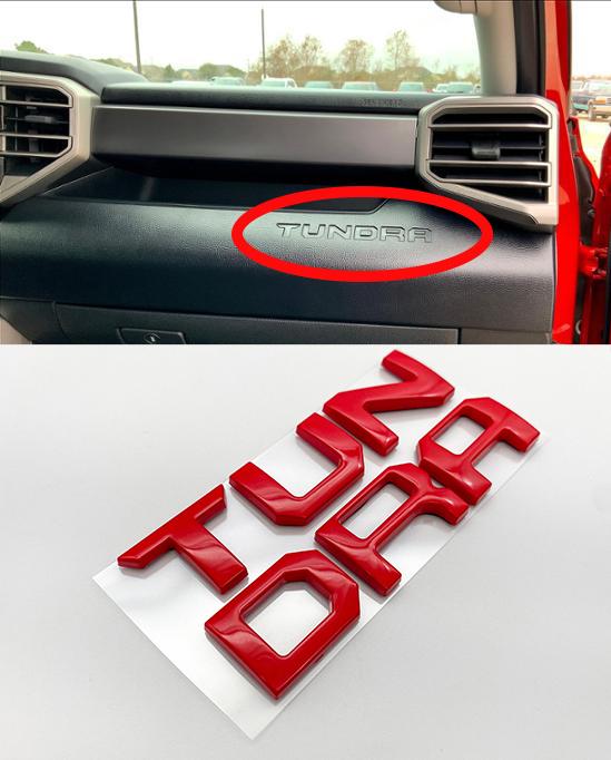 Premium 3D Dashboard glovebox glove box letters for 2022-2024 Tundra