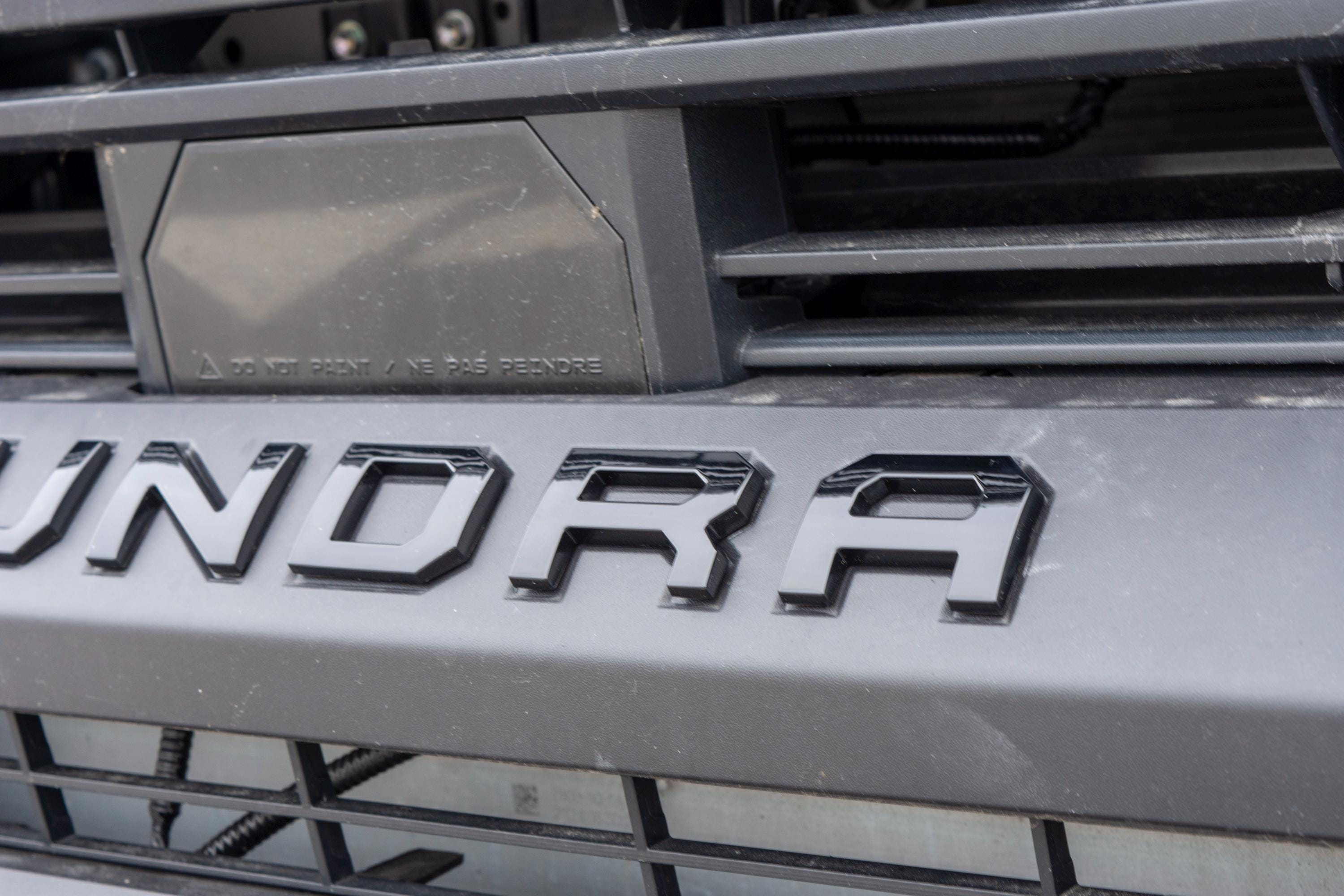 Gloss Black Premium 3D color matched Letters for 2022-2024 Tundra Front Bumper