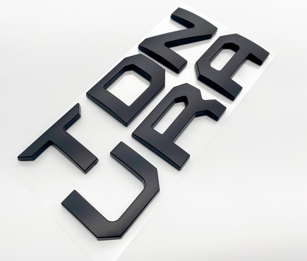 Matte Black Premium 3D color matched Letters for 2022-2024 Tundra Front Bumper