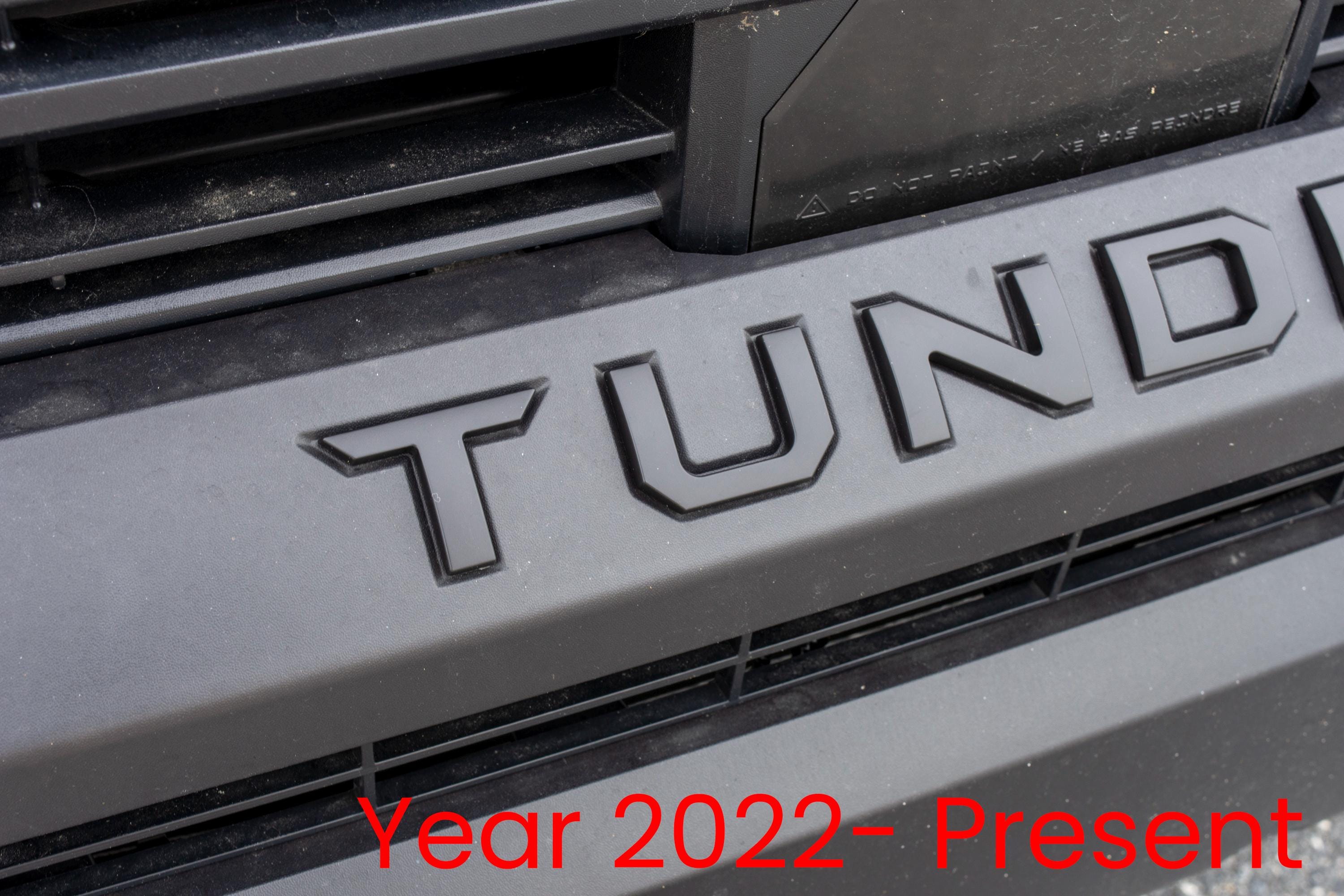 Matte Black Premium 3D color matched Letters for 2022-2024 Tundra Front Bumper