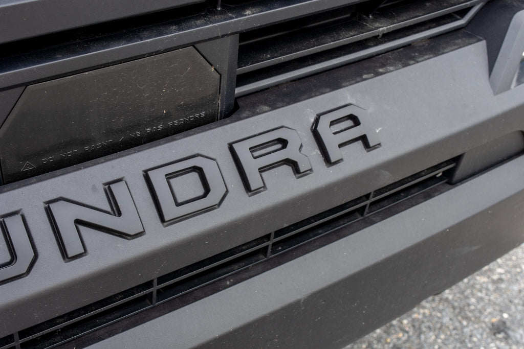 Matte Black Premium 3D color matched Letters for 2022-2024 Tundra Front Bumper