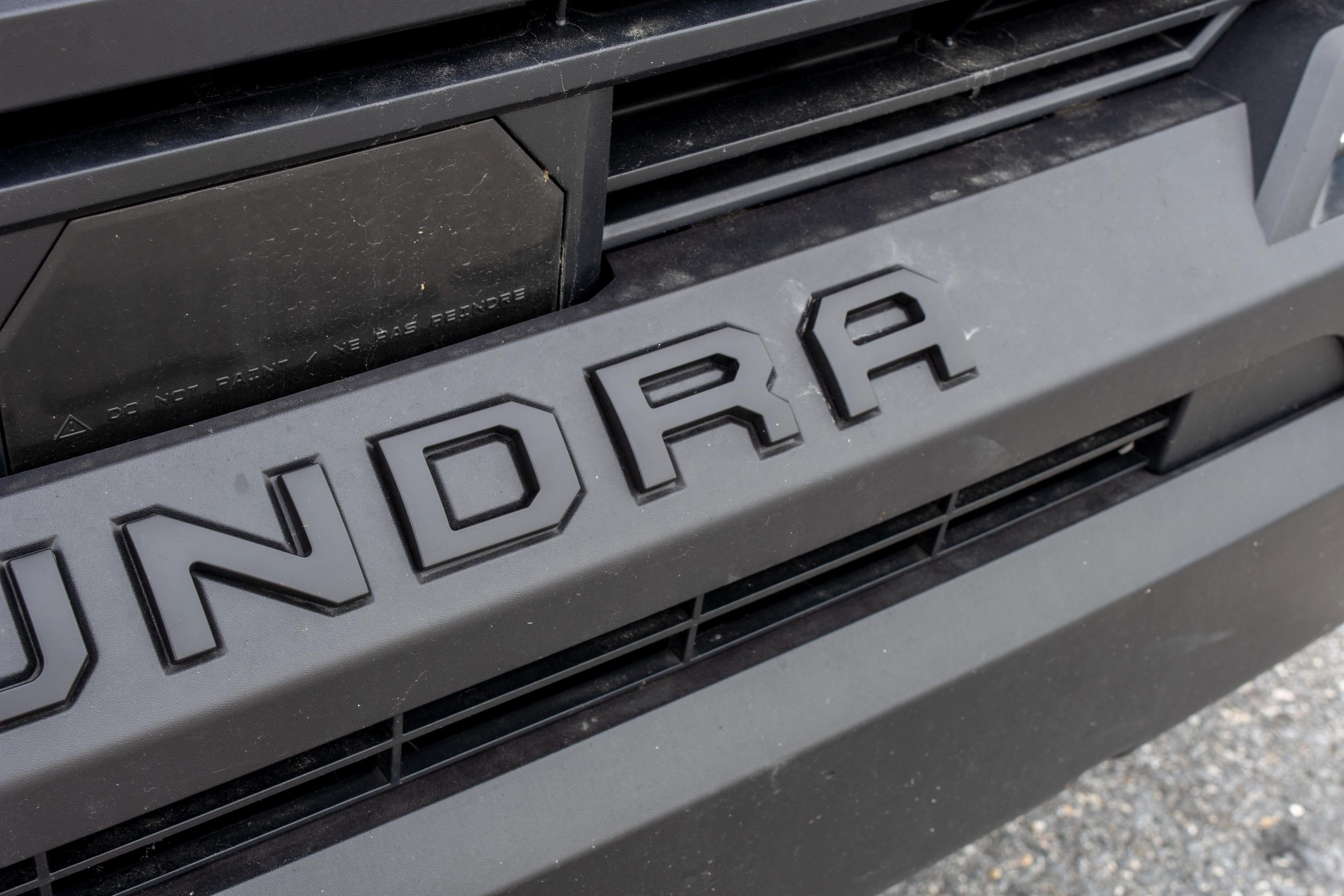 Matte Black Premium 3D color matched Letters for 2022-2024 Tundra Front Bumper