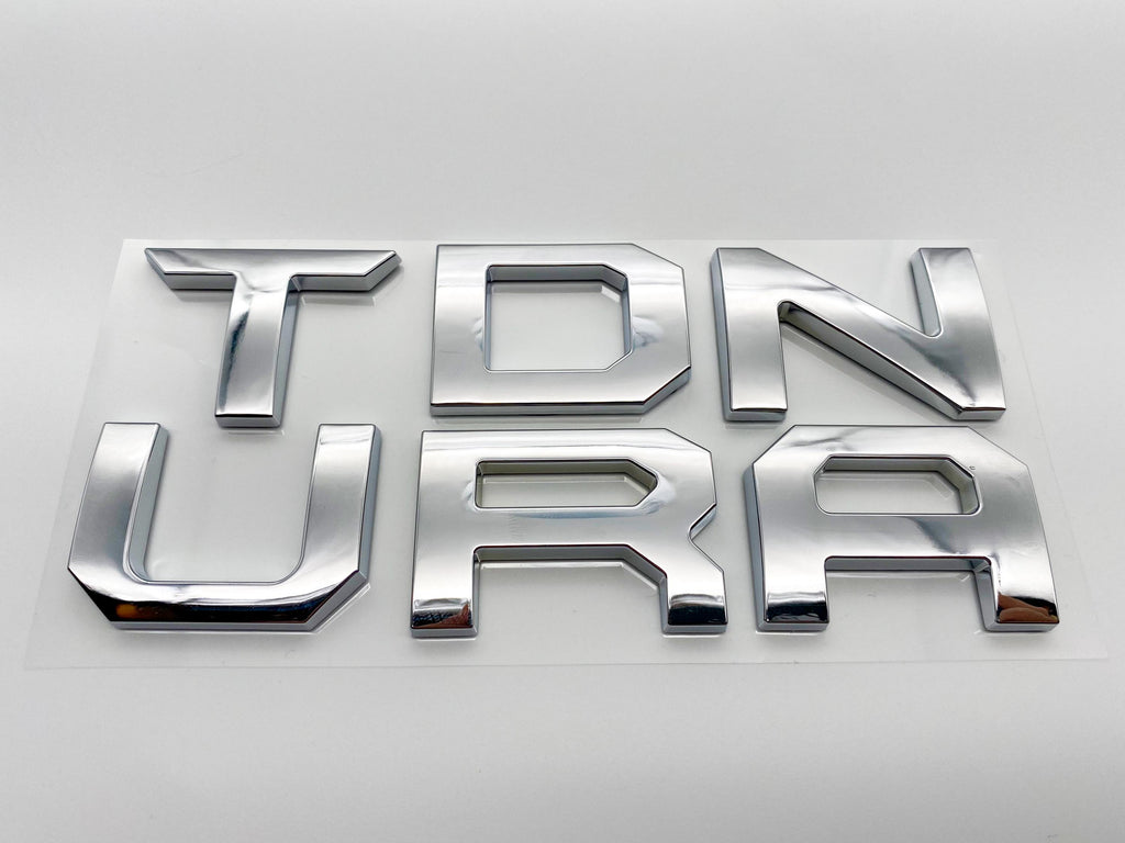 Chrome Premium 3D color matched Letters for 2022-2024 Tundra Front Bumper