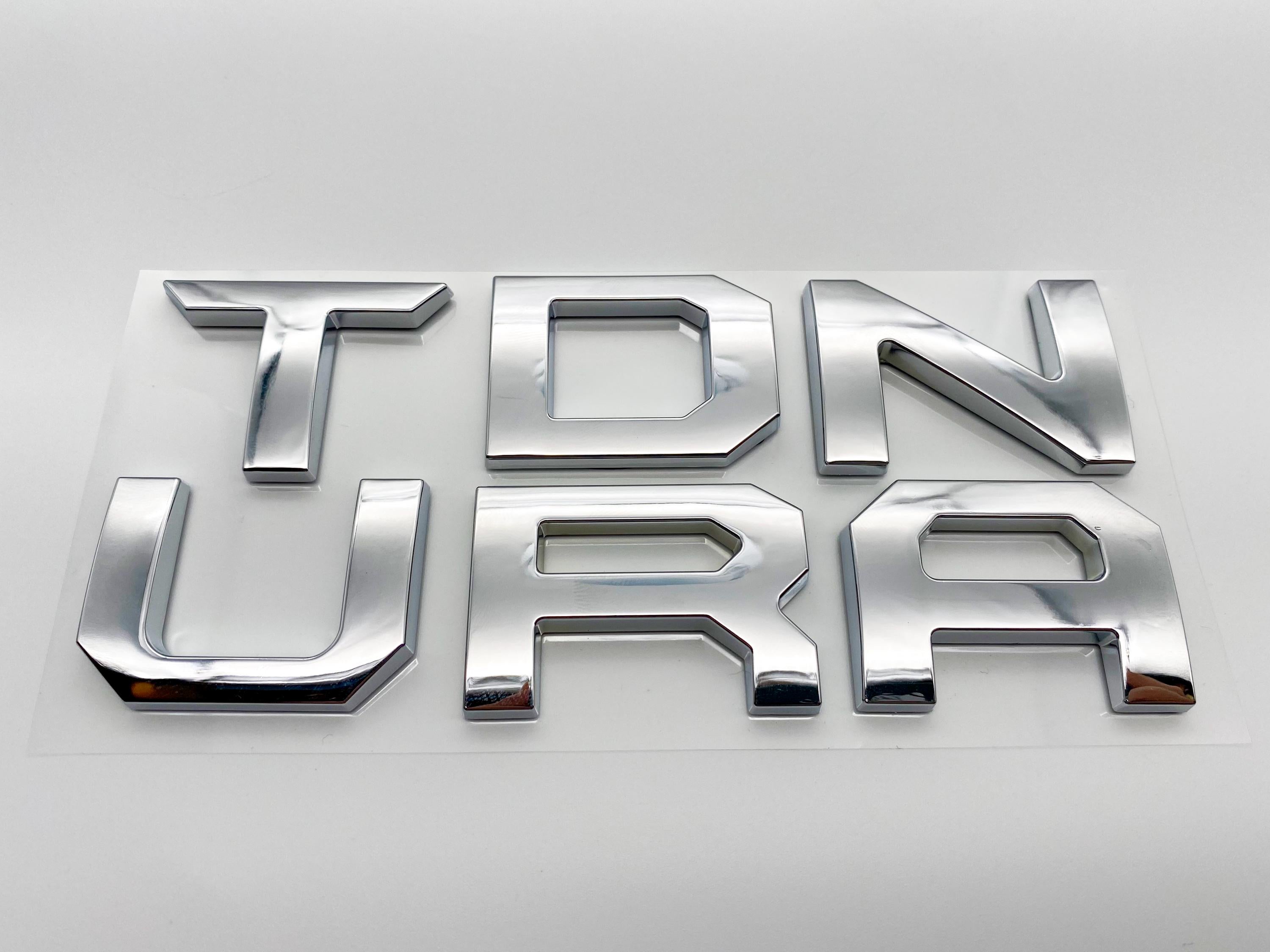 Chrome Premium 3D color matched Letters for 2022-2024 Tundra Front Bumper
