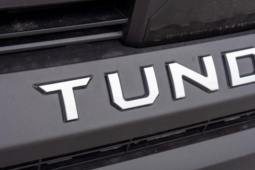 Chrome Premium 3D color matched Letters for 2022-2024 Tundra Front Bumper