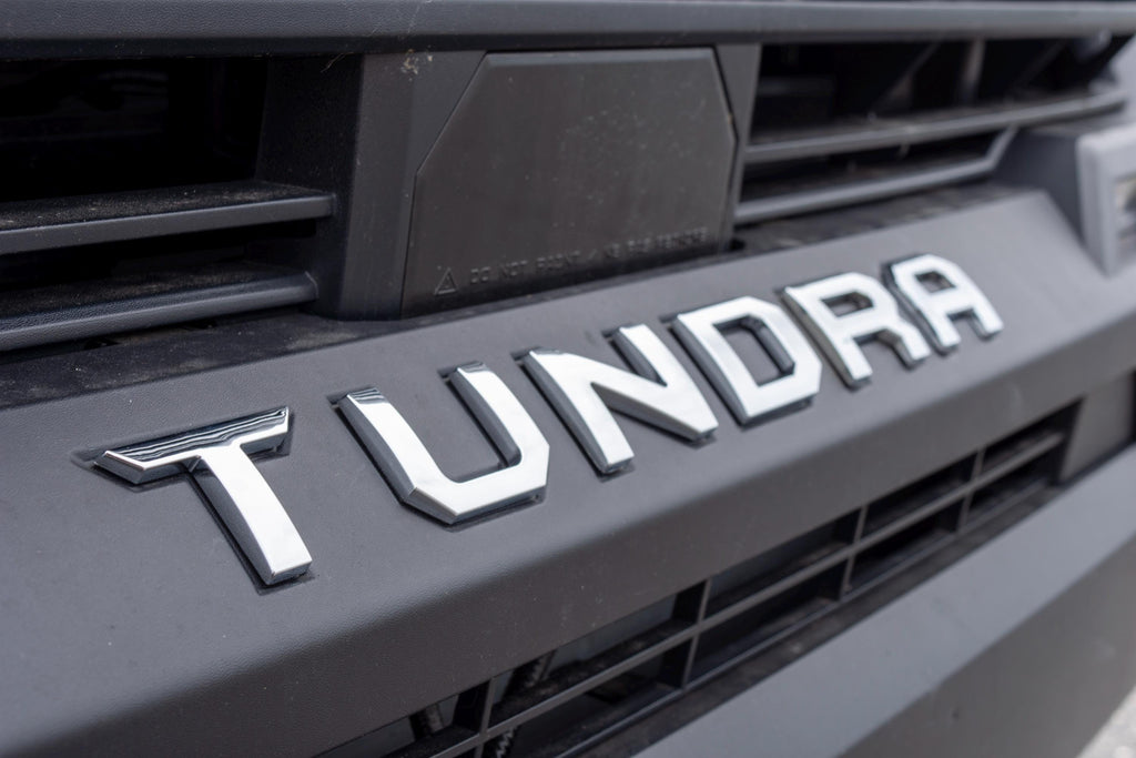 Chrome Premium 3D color matched Letters for 2022-2024 Tundra Front Bumper