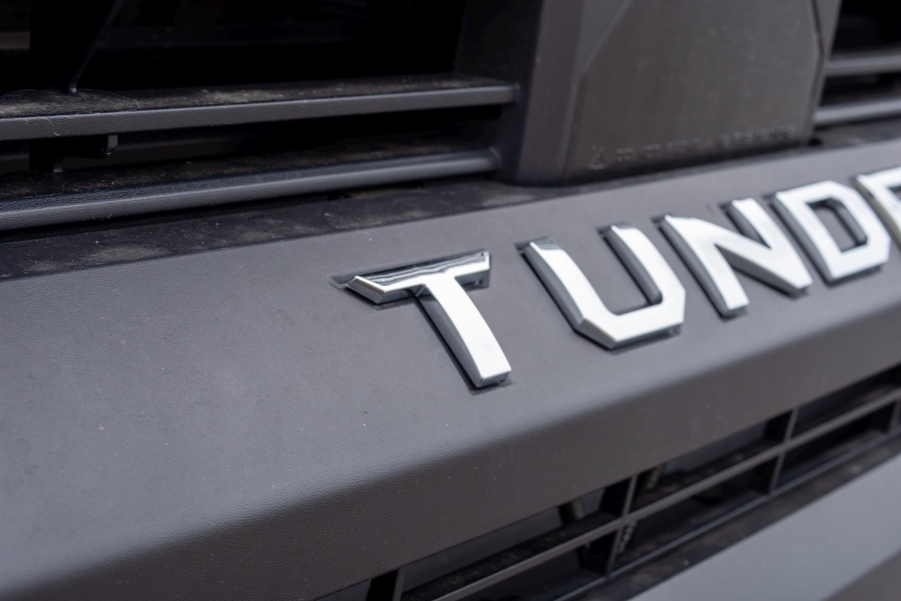 Chrome Premium 3D color matched Letters for 2022-2024 Tundra Front Bumper