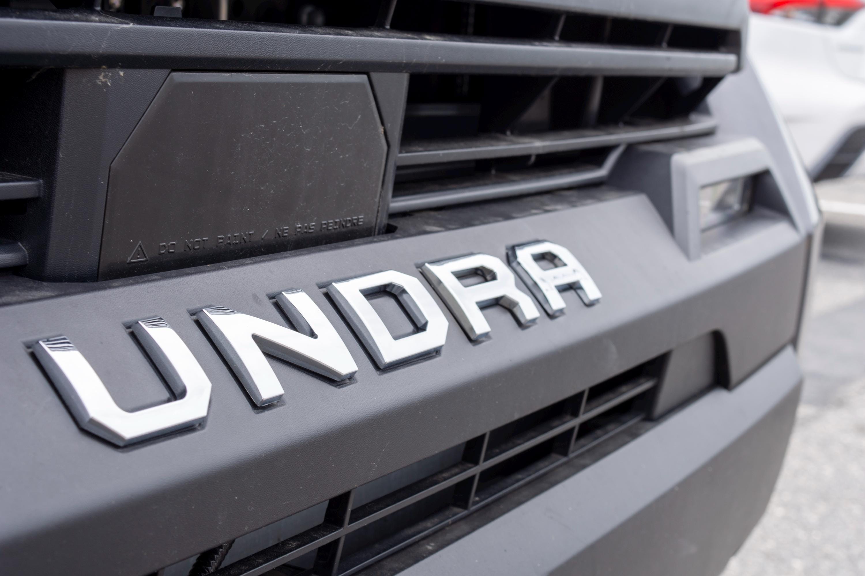 Chrome Premium 3D color matched Letters for 2022-2024 Tundra Front Bumper