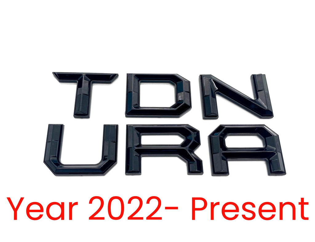 Gloss Black outline Premium 3D color matched Letters for 2022-2024 Tundra Front Bumper