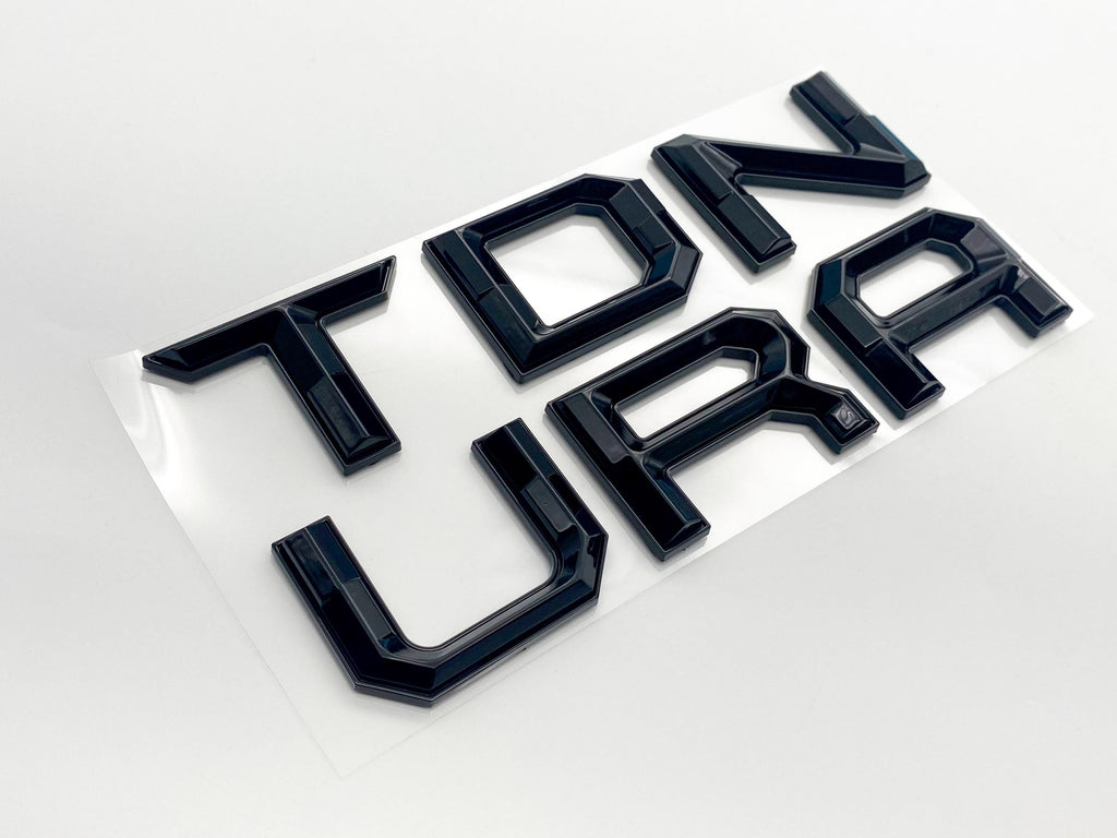 Gloss Black outline Premium 3D color matched Letters for 2022-2024 Tundra Front Bumper