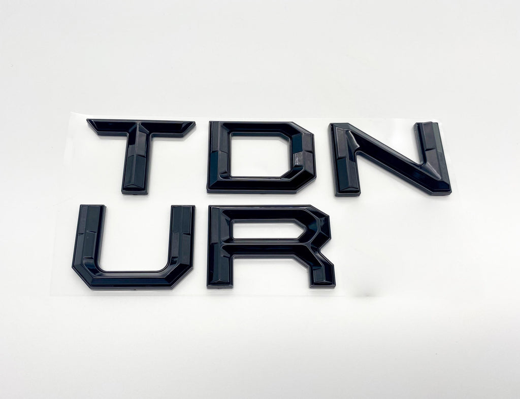 Gloss Black outline Premium 3D color matched Letters for 2022-2024 Tundra Front Bumper