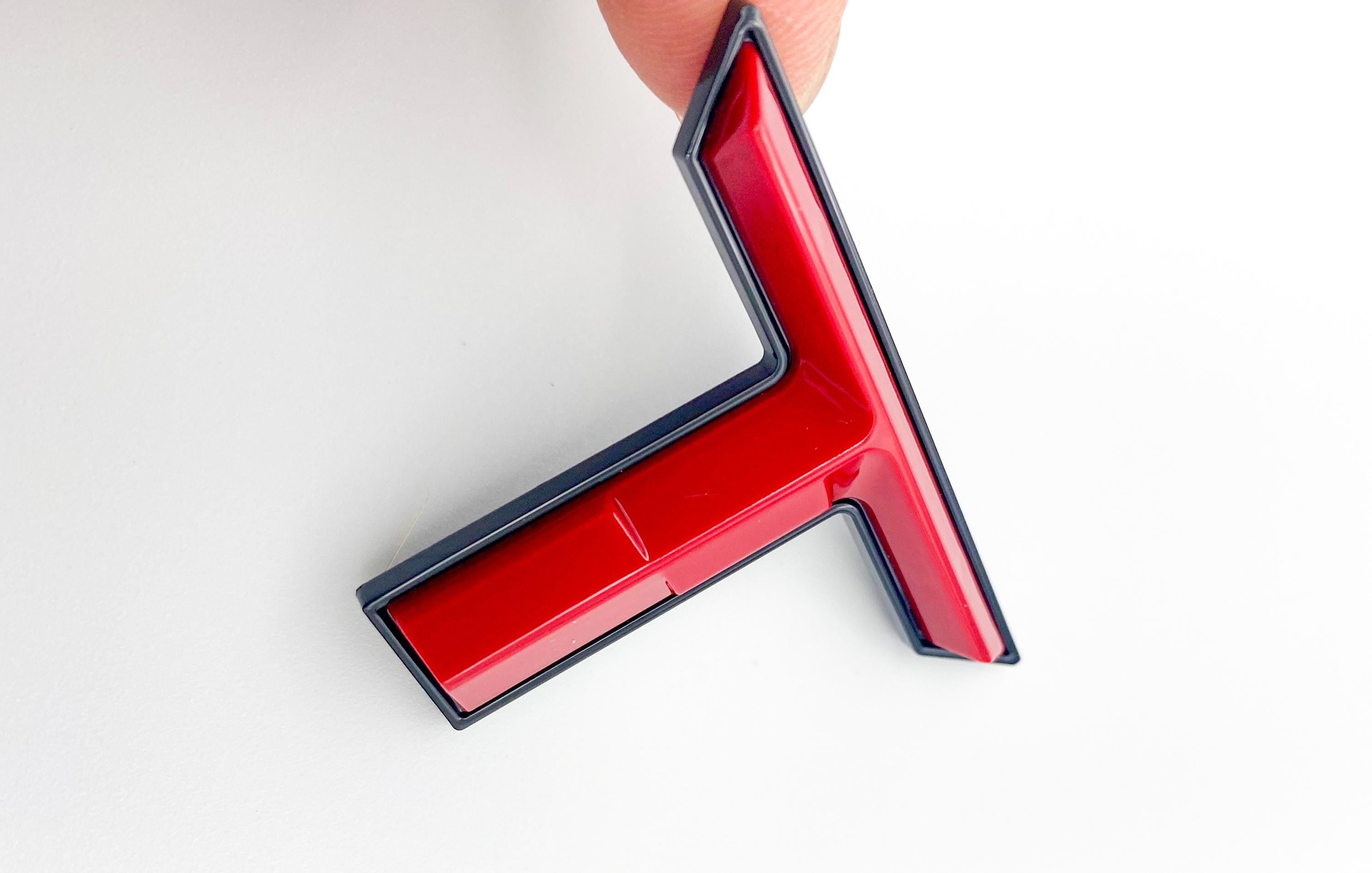 Red with Black outline Premium 3D color matched Letters for 2022-2024 Tundra Front Bumper