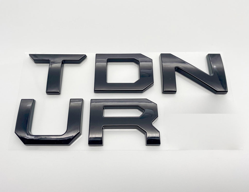 Gloss Black Premium 3D color matched Letters for 2022-2024 Tundra Front Bumper