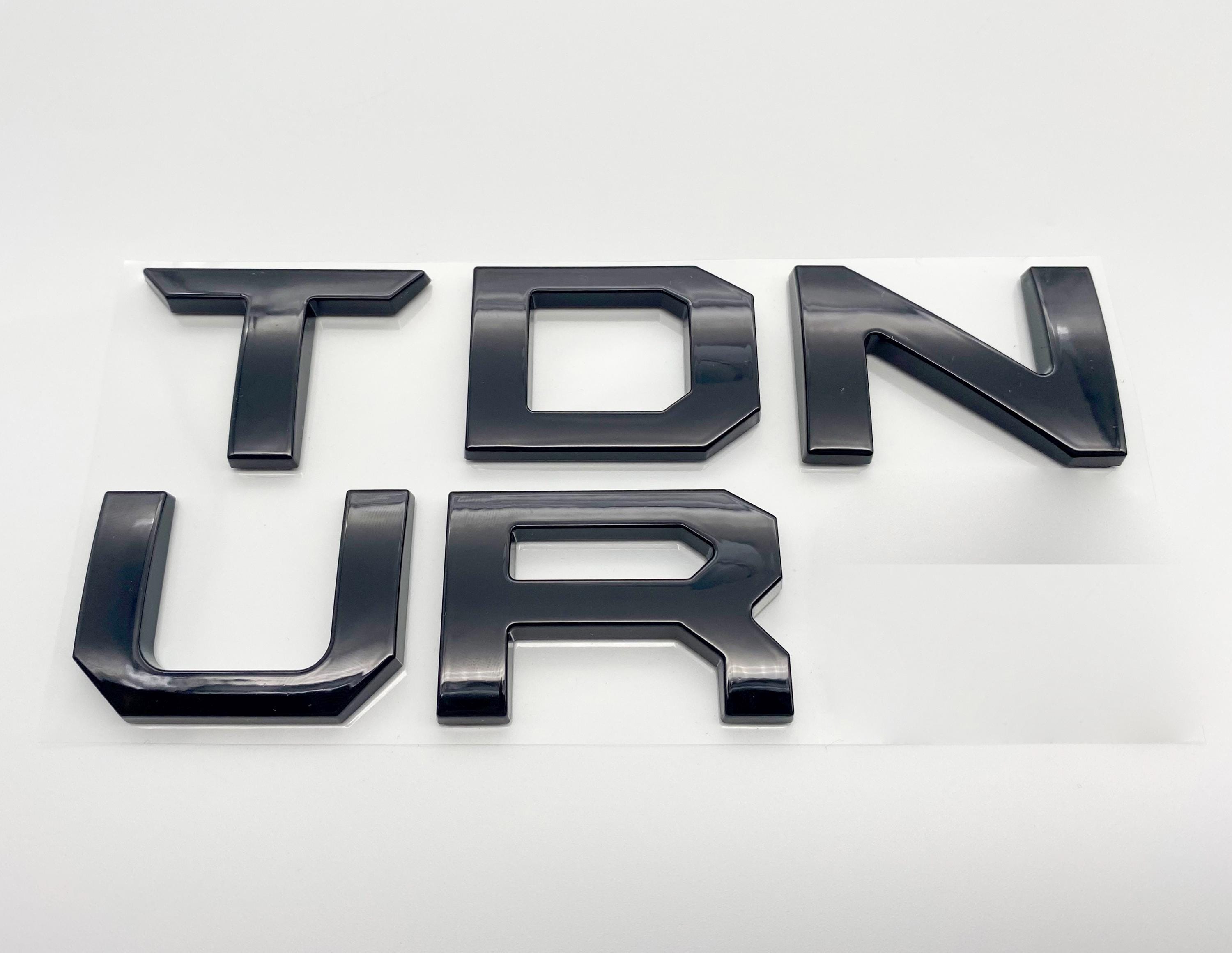 Gloss Black Premium 3D color matched Letters for 2022-2024 Tundra Front Bumper