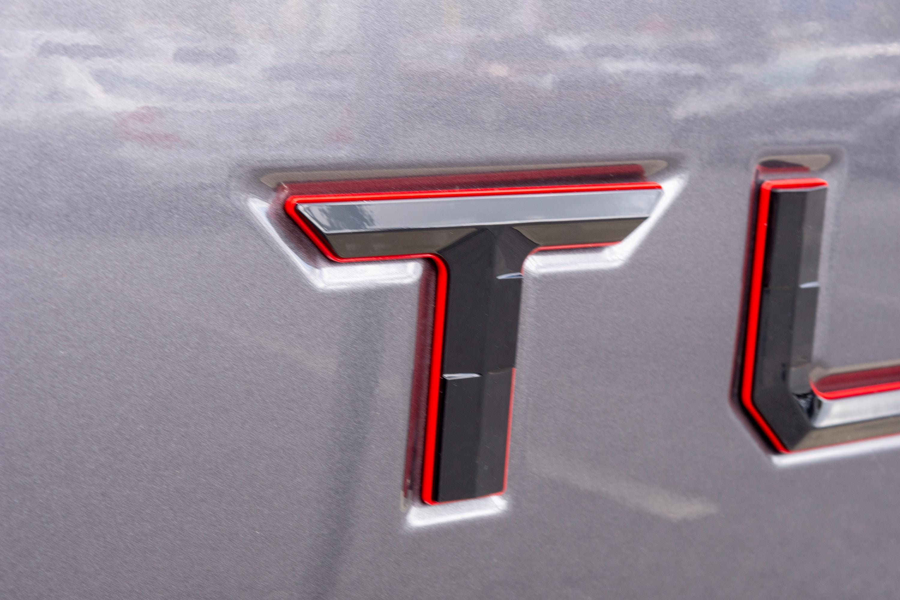 Gloss Black With Red Outline Premium 3D color matched Letters for 2022-2025 Tundra Rear tailgate