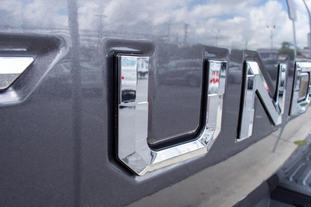 Chrome With Black Outline Premium 3D color matched Letters for 2022-2024 Tundra Front Bumper