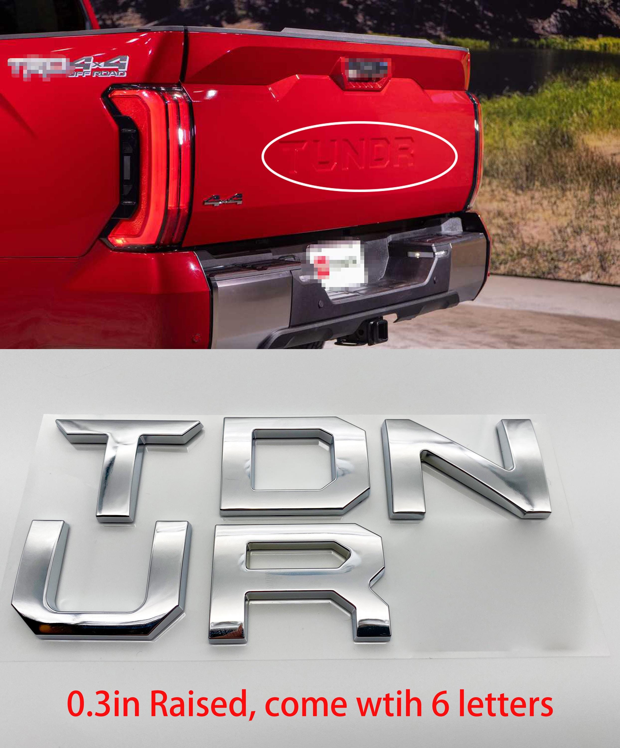 Chrome Premium 3D color matched Letters for 2022-2024 Tundra Front Bumper