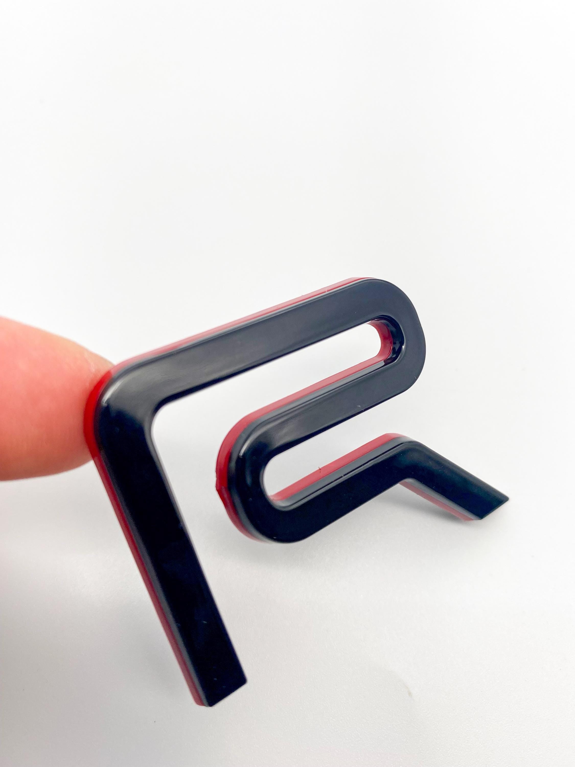 Black with Red outline Fit 2022-2025 Toyota Tundra "TRD" FRONT Grill Decal Inlay Set