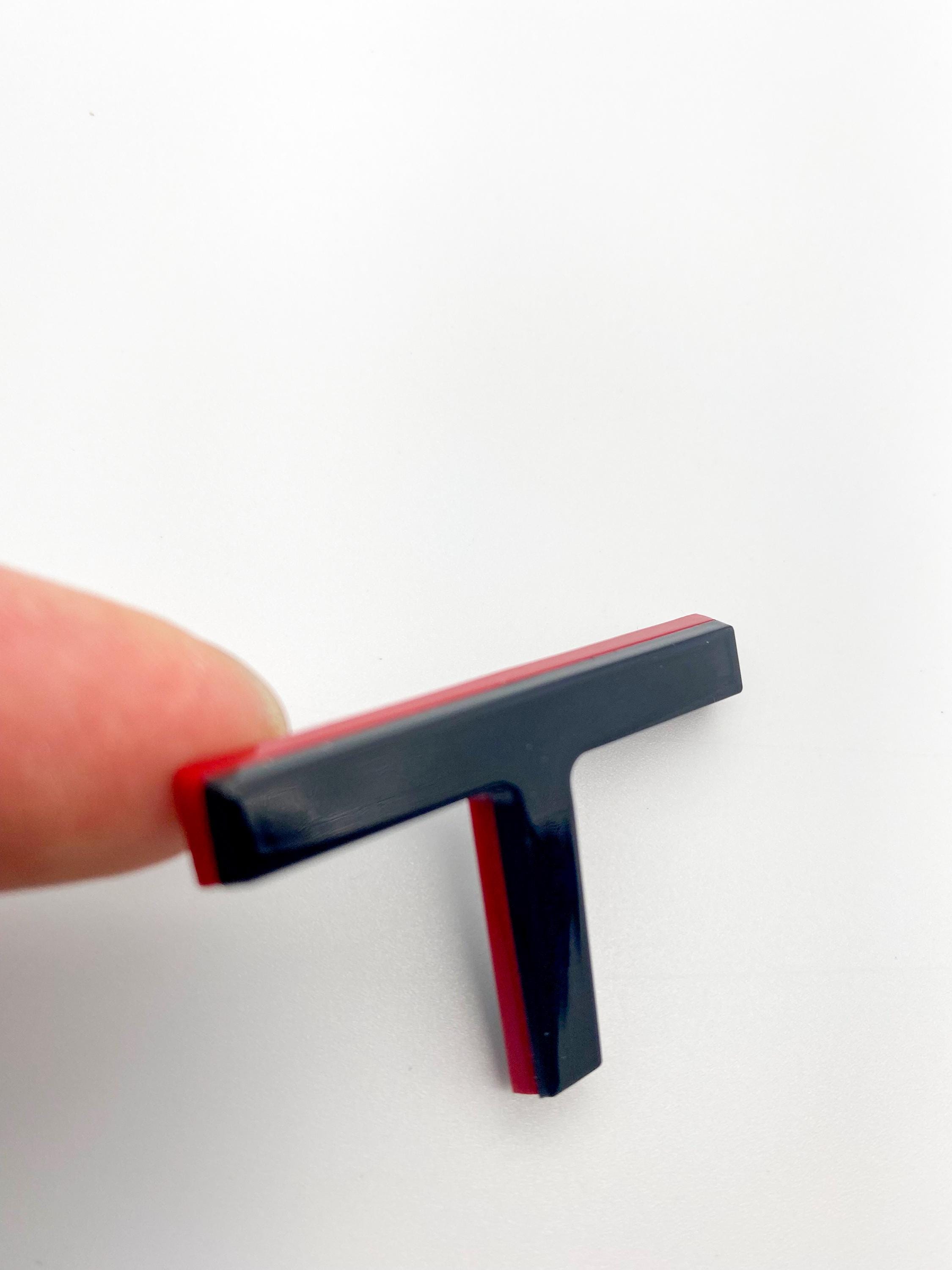 Black with Red outline Fit 2022-2025 Toyota Tundra "TRD" FRONT Grill Decal Inlay Set