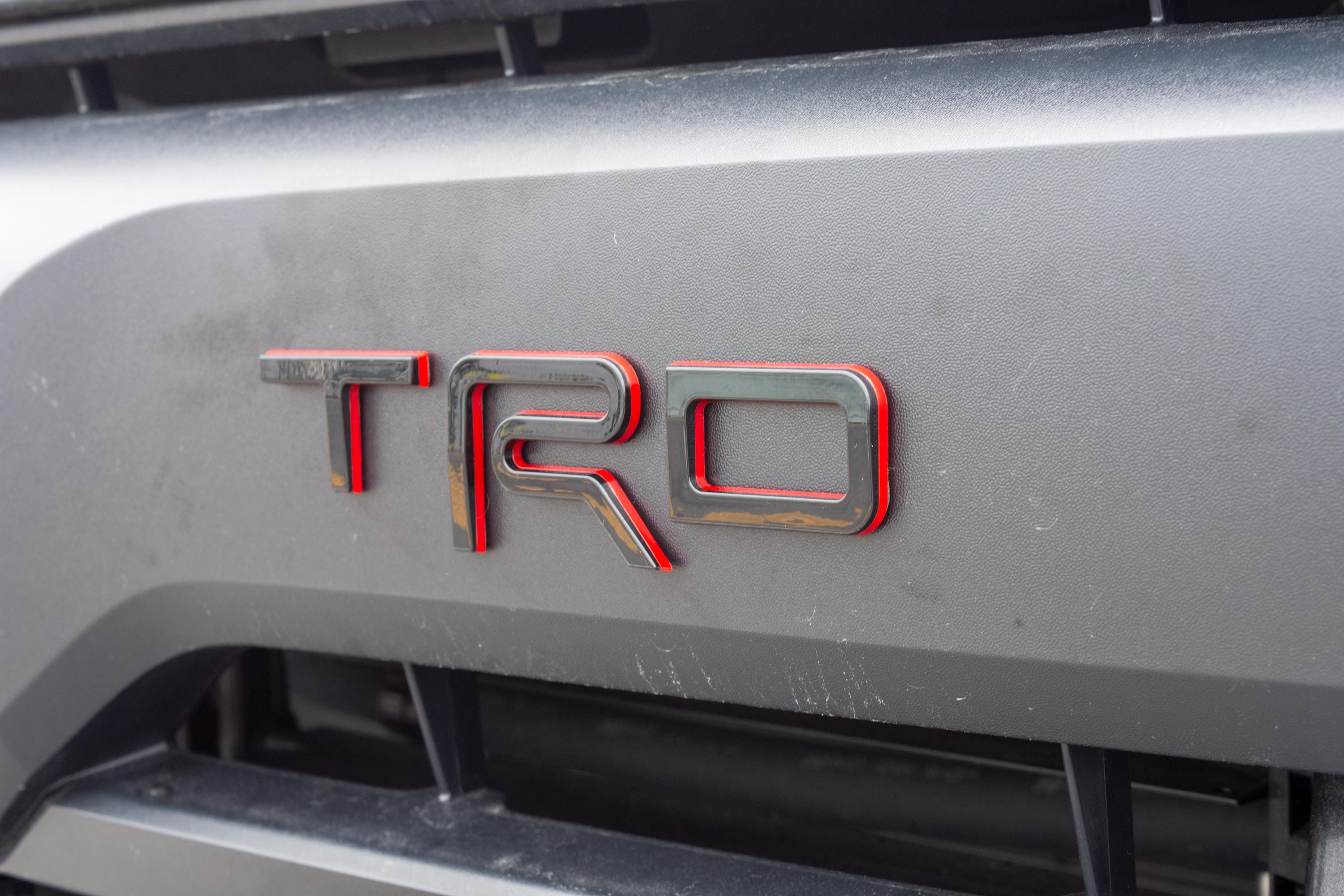 Black with Red outline Fit 2022-2025 Toyota Tundra "TRD" FRONT Grill Decal Inlay Set