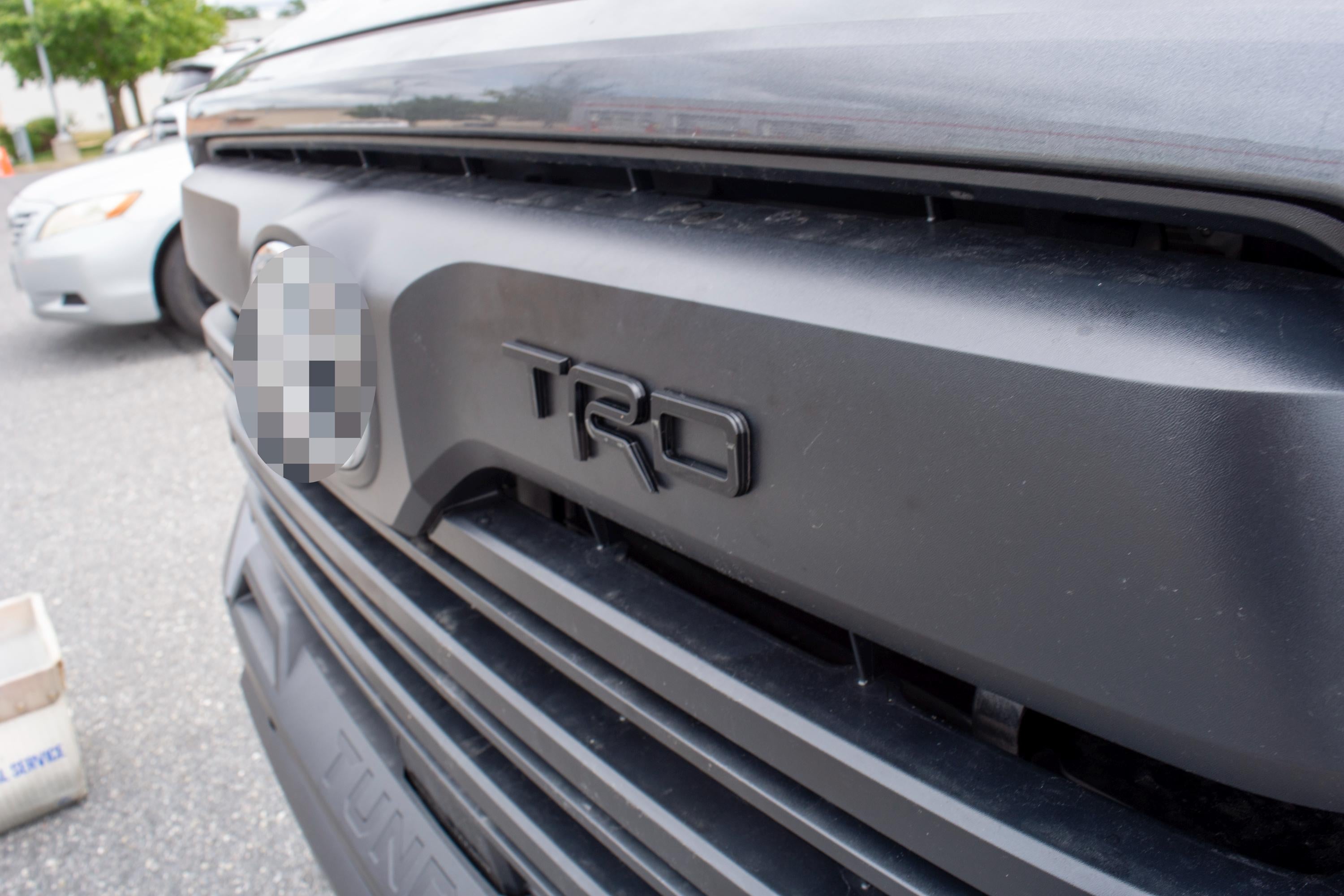 Gloss Black Fit 2022-2024 Toyota Tundra "TRD" FRONT Grill Decal Inlay Set