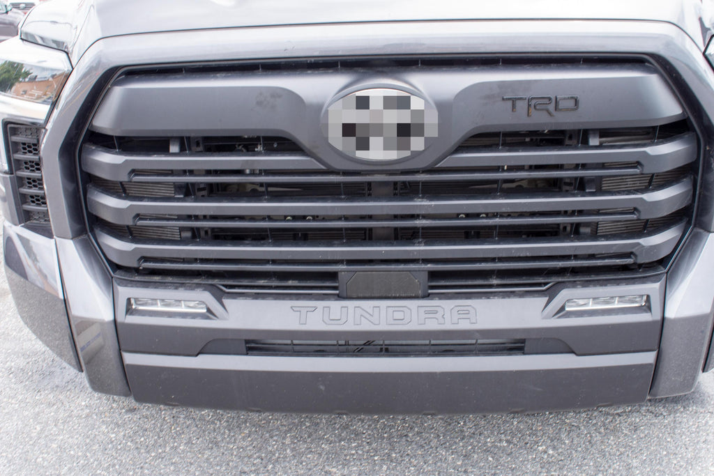 Gloss Black Fit 2022-2024 Toyota Tundra "TRD" FRONT Grill Decal Inlay Set