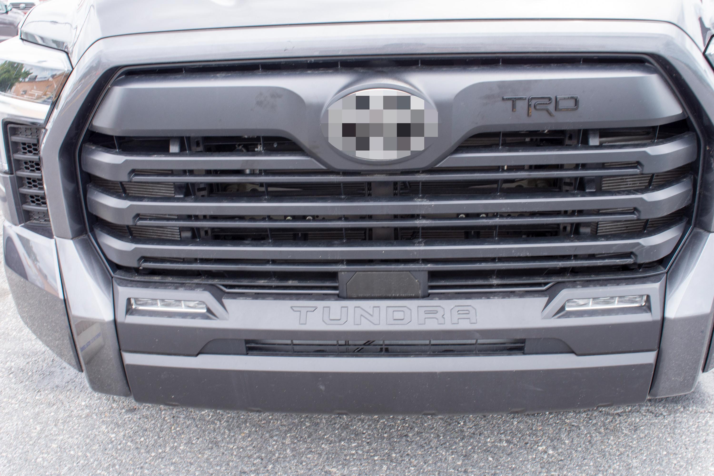 Gloss Black Fit 2022-2024 Toyota Tundra "TRD" FRONT Grill Decal Inlay Set