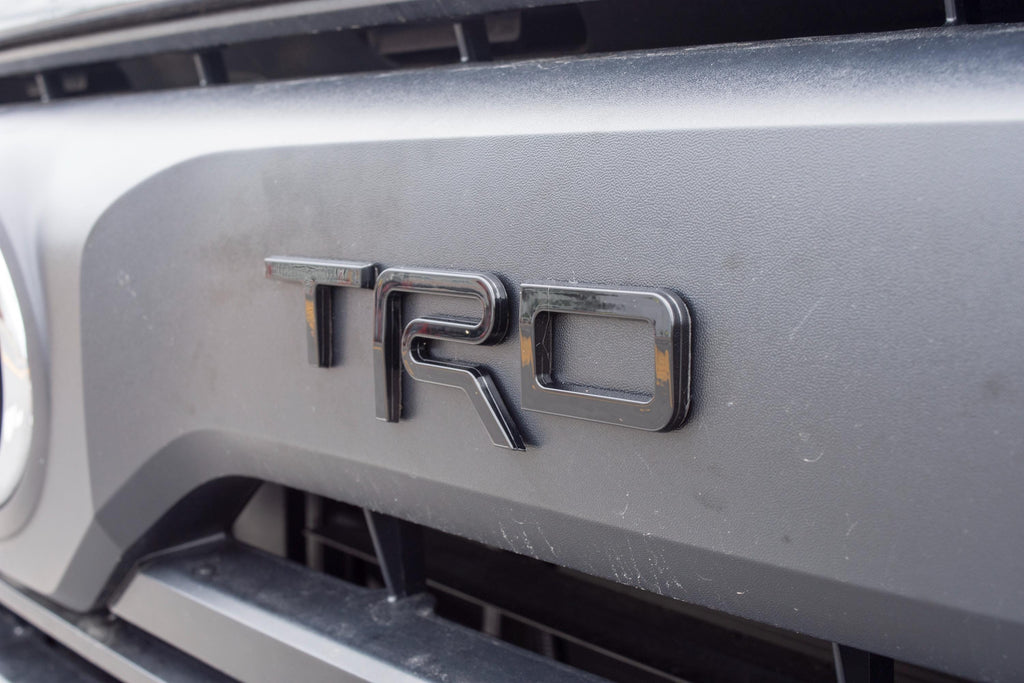 Gloss Black Fit 2022-2024 Toyota Tundra "TRD" FRONT Grill Decal Inlay Set