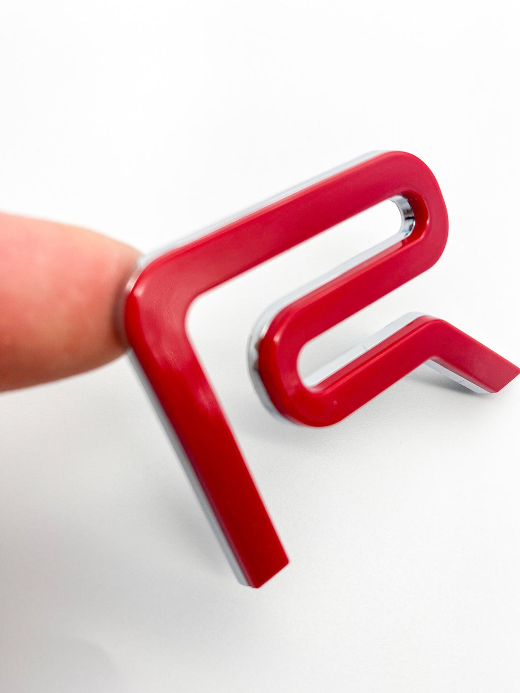 Red with Chrome Outline Fit 2022-2024 Toyota Tundra "TRD" FRONT Grill Decal Inlay Set