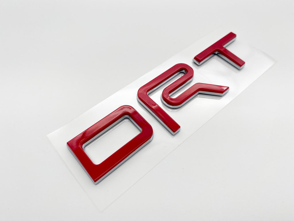 Red with Chrome Outline Fit 2022-2024 Toyota Tundra "TRD" FRONT Grill Decal Inlay Set