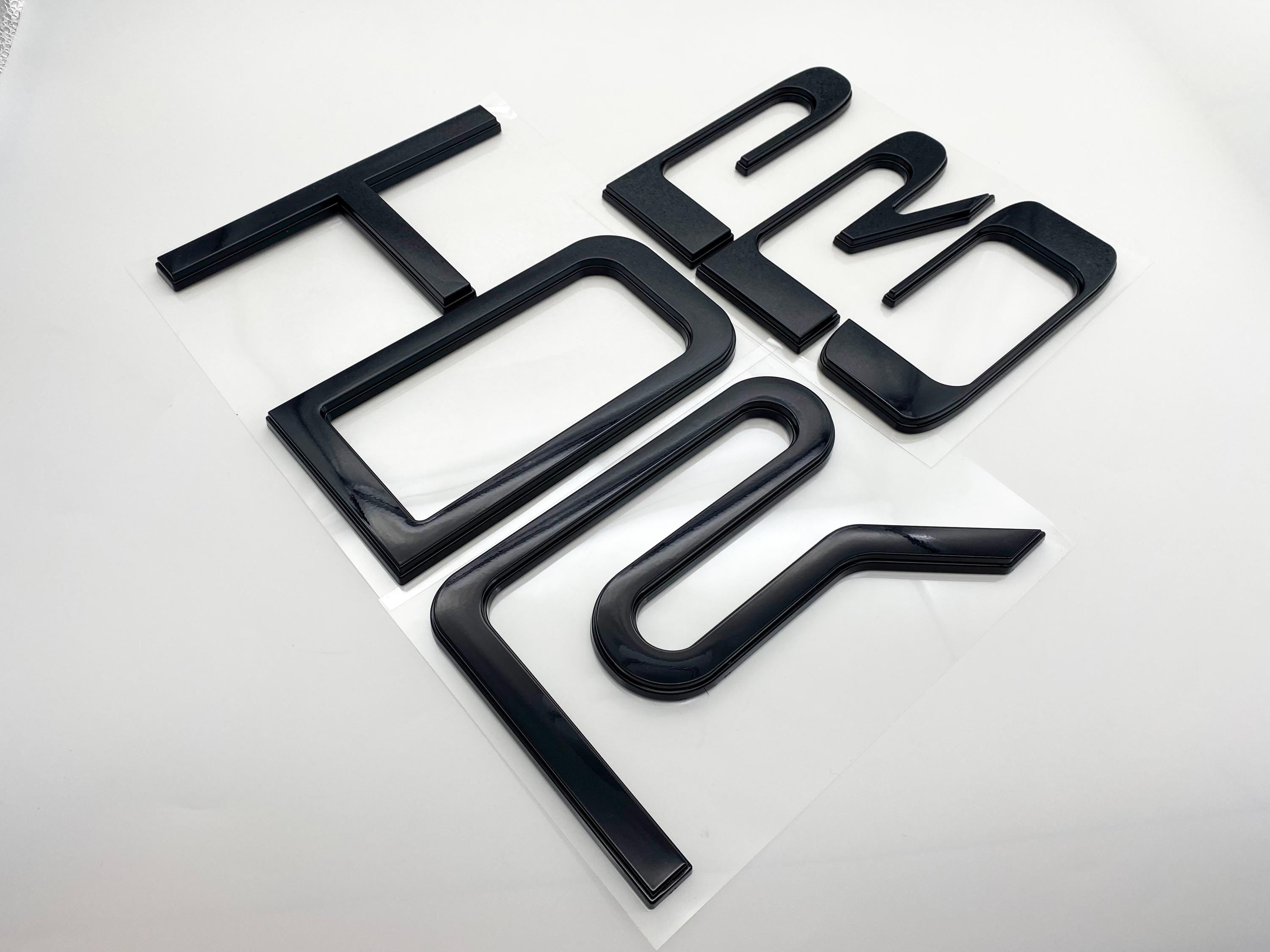 Raised Tailgate Insert Letters Tailgate Letters Insert Plastic ABS Badge Fits 2022+ Tundra TRD Pro Tailgate Decals