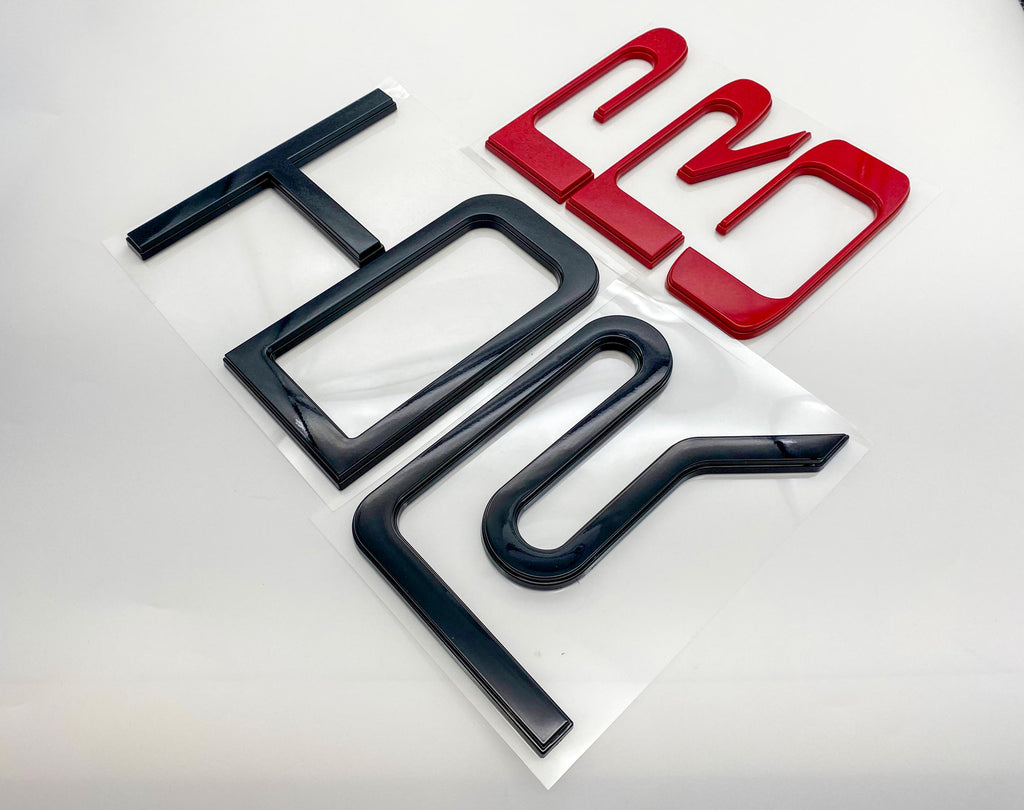 Black Red Raised Tailgate Insert Letters Tailgate Letters Insert Plastic ABS Badge Fits 2022+ Tundra TRD Pro Tailgate Decals