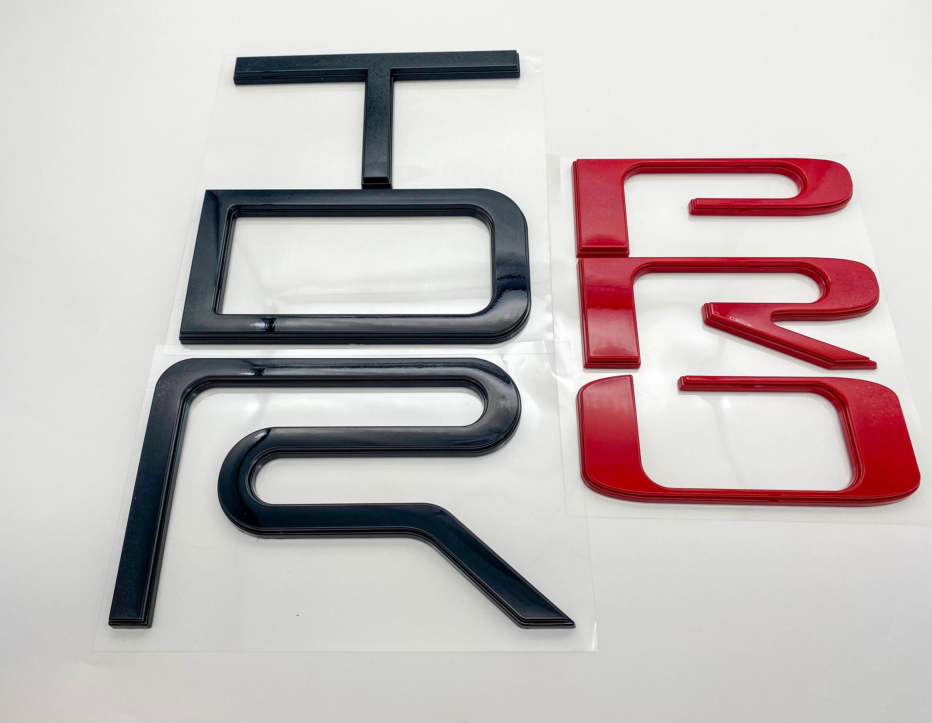 Black Red Raised Tailgate Insert Letters Tailgate Letters Insert Plastic ABS Badge Fits 2022+ Tundra TRD Pro Tailgate Decals