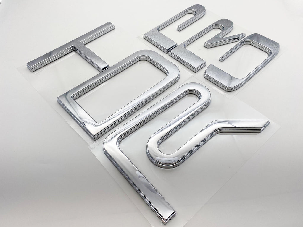 Chrome Raised Tailgate Insert Letters Tailgate Letters Insert Plastic ABS Badge Fits 2022+ Tundra TRD Pro Tailgate Decals