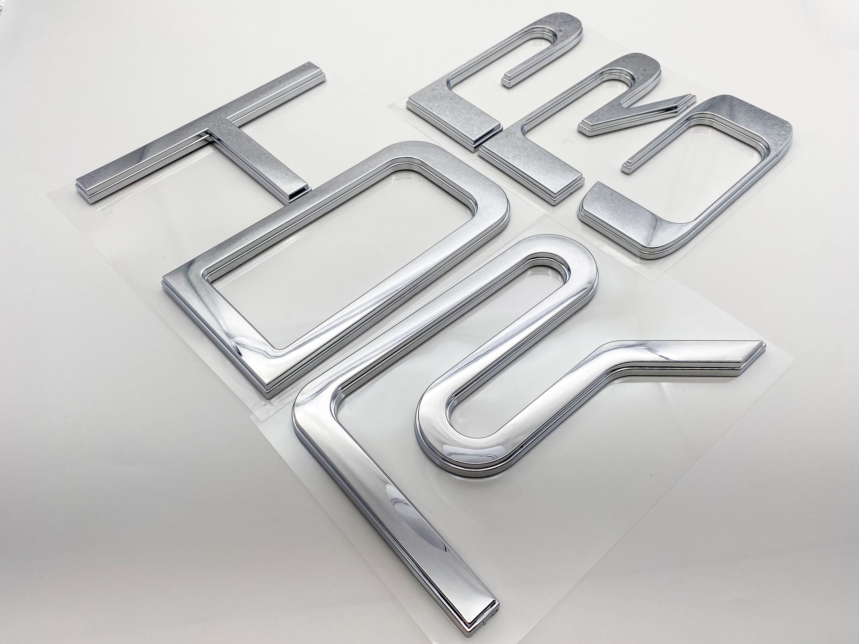 Chrome Raised Tailgate Insert Letters Tailgate Letters Insert Plastic ABS Badge Fits 2022+ Tundra TRD Pro Tailgate Decals