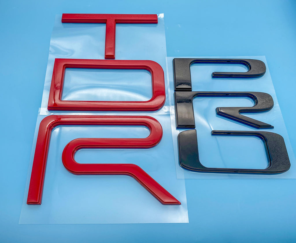 Red Black Raised Tailgate Insert Letters Tailgate Letters Insert Plastic ABS Badge Fits 2022+ Tundra TRD Pro Tailgate Decals