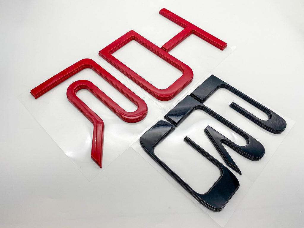 Red Black Raised Tailgate Insert Letters Tailgate Letters Insert Plastic ABS Badge Fits 2022+ Tundra TRD Pro Tailgate Decals