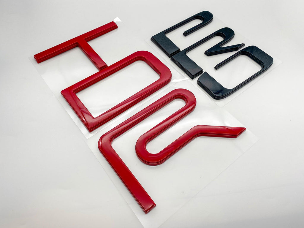 Red Black Raised Tailgate Insert Letters Tailgate Letters Insert Plastic ABS Badge Fits 2022+ Tundra TRD Pro Tailgate Decals