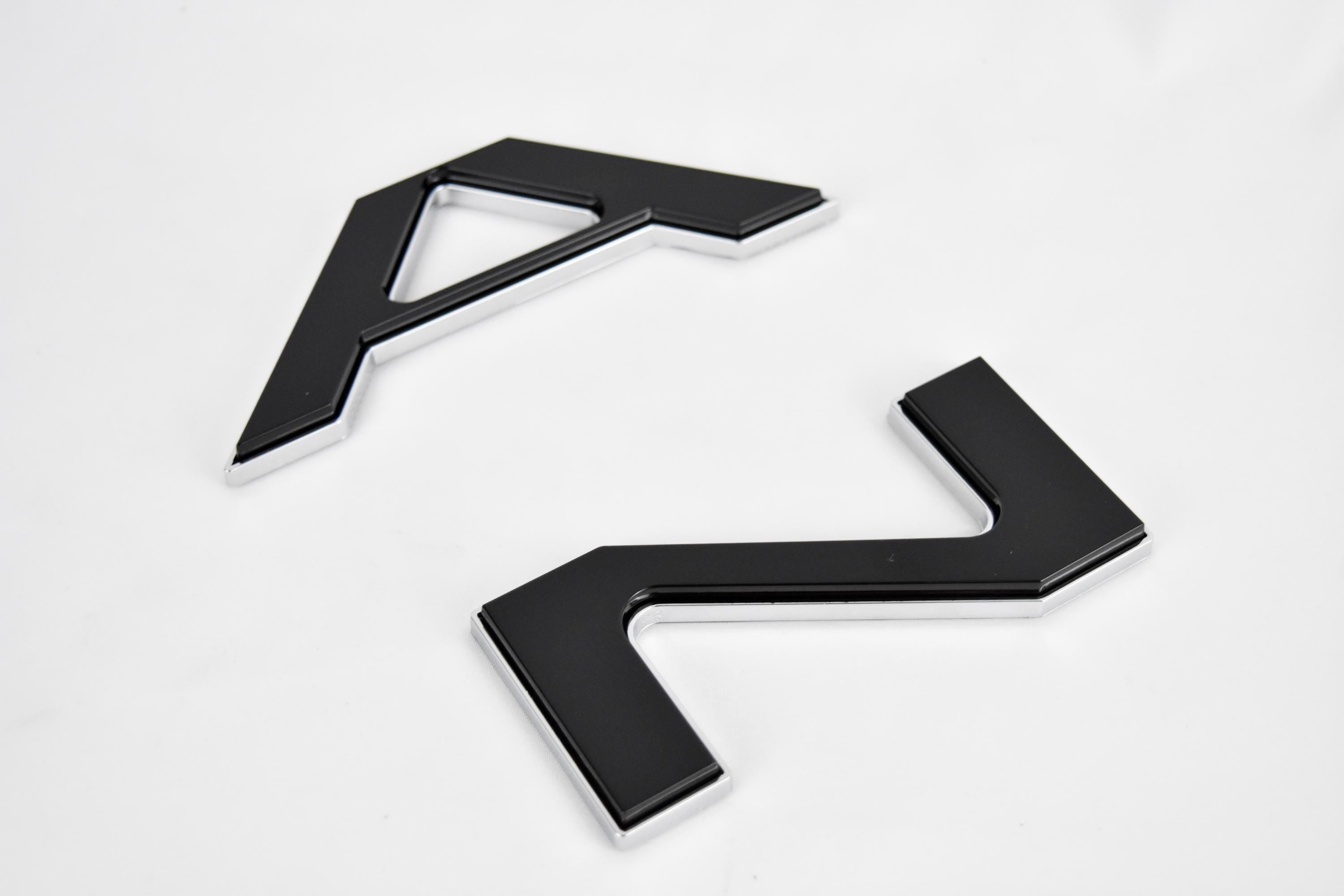 Black with Chrome Outline Raised Tailgate Insert Letters Tailgate Letters Insert Plastic Badge Fits 2019-2023 2024 and up Ranger Tailgate