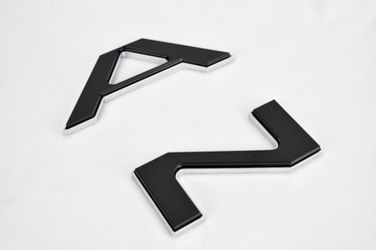 Black with Chrome Outline Raised Tailgate Insert Letters Tailgate Letters Insert Plastic Badge Fits 2019-2023 2024 and up Ranger Tailgate