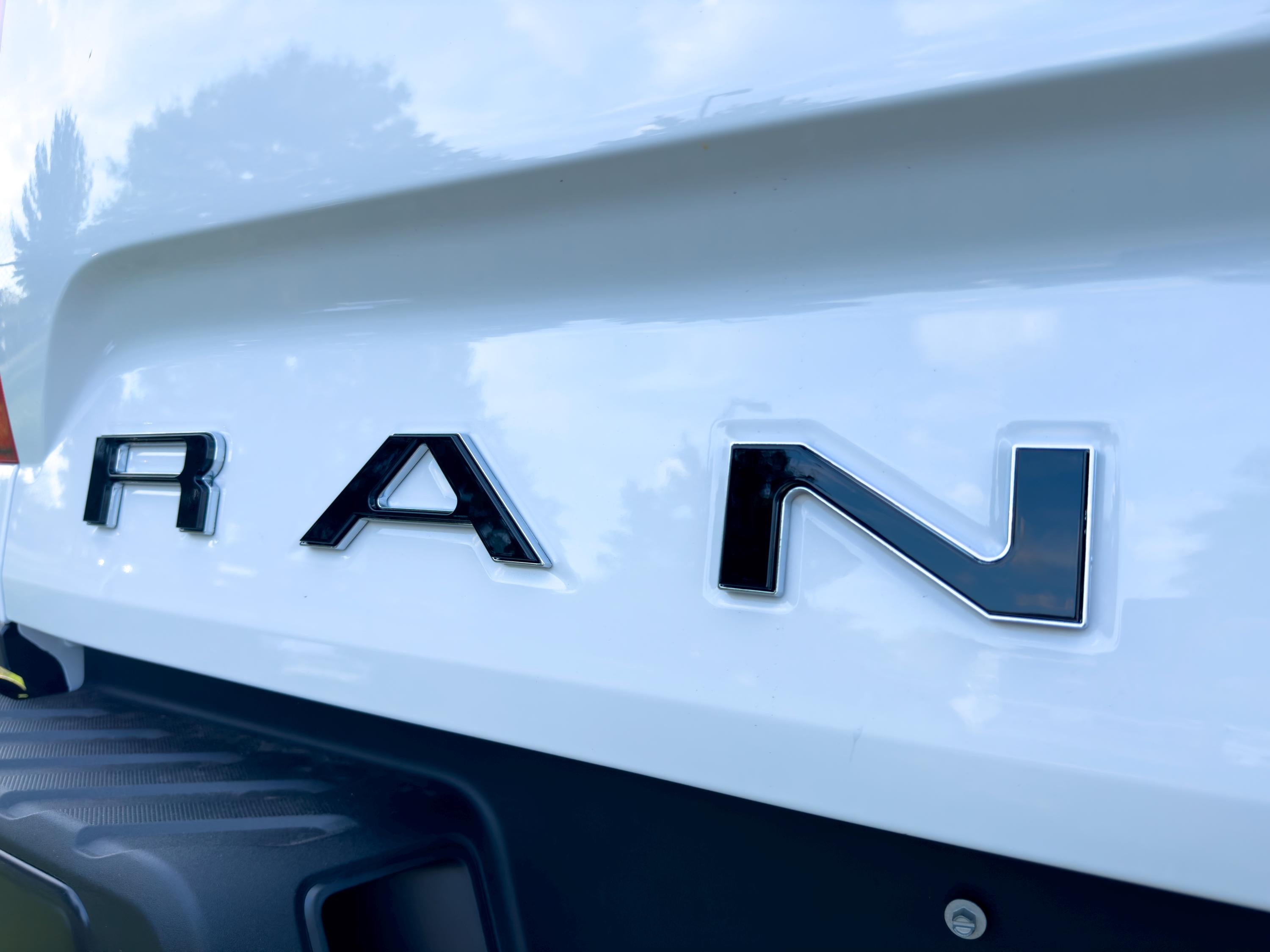 Black with Chrome Outline Raised Tailgate Insert Letters Tailgate Letters Insert Plastic Badge Fits 2019-2023 2024 and up Ranger Tailgate