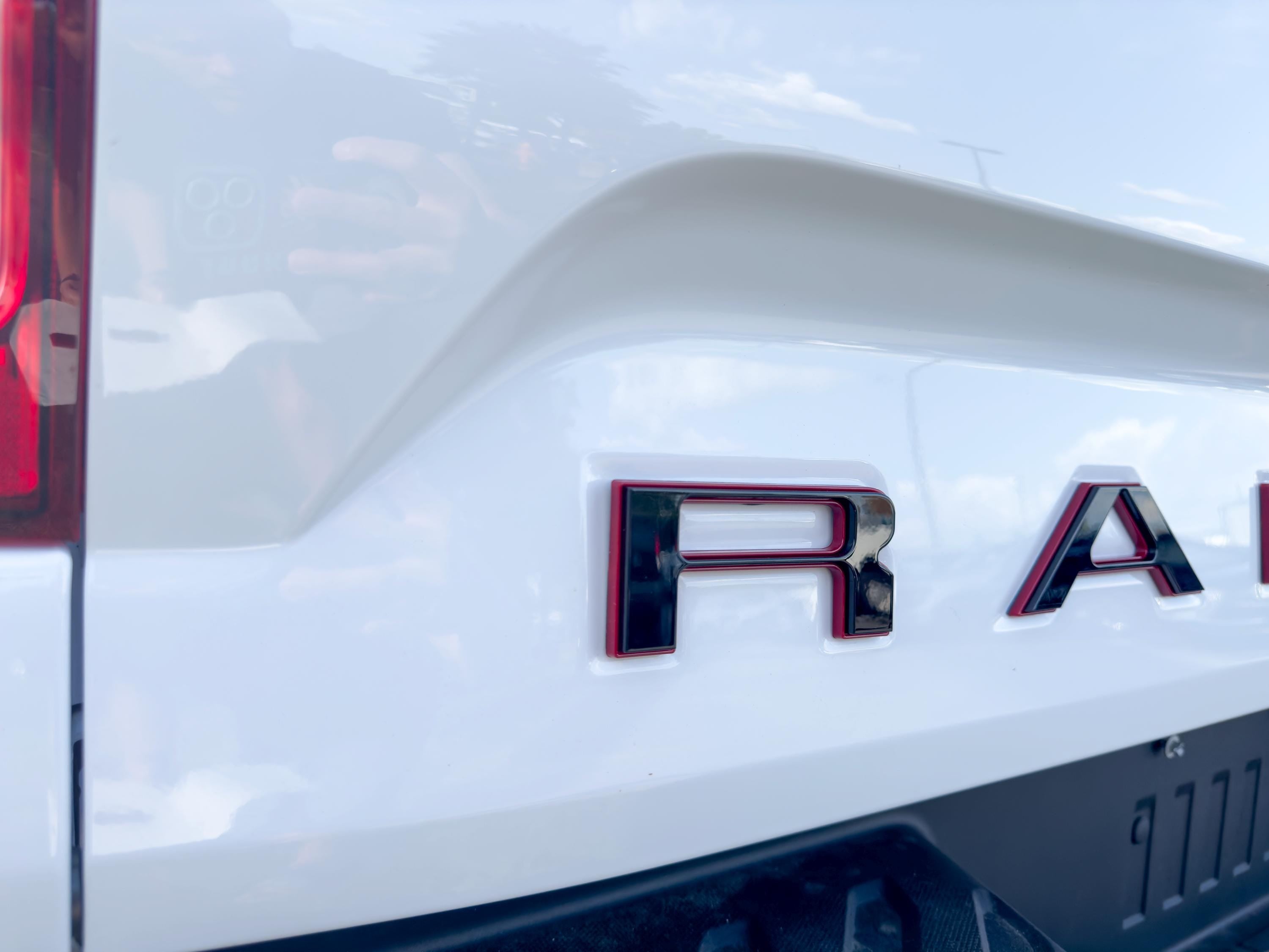 Black with Red Outline Raised Tailgate Insert Letters Tailgate Letters Insert Plastic ABS Badge Fits 2024 and up Ford Ranger Tailgate